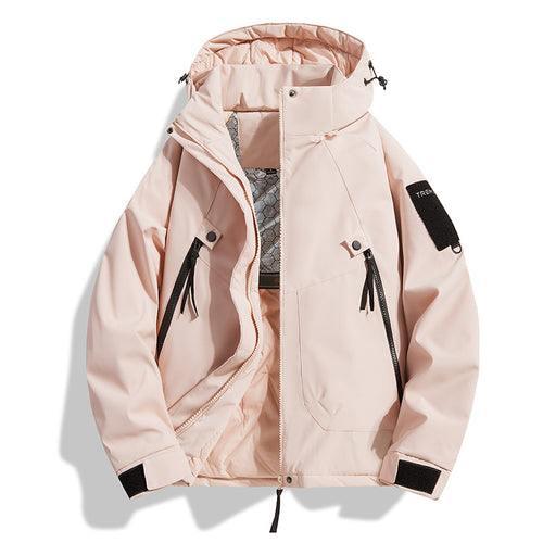 Herren Isolierte Kapuzen-Fieldjacke mit gesteppter Thermofütterung, winddichter Hülle & Utility-Taschen Echoarchiv
