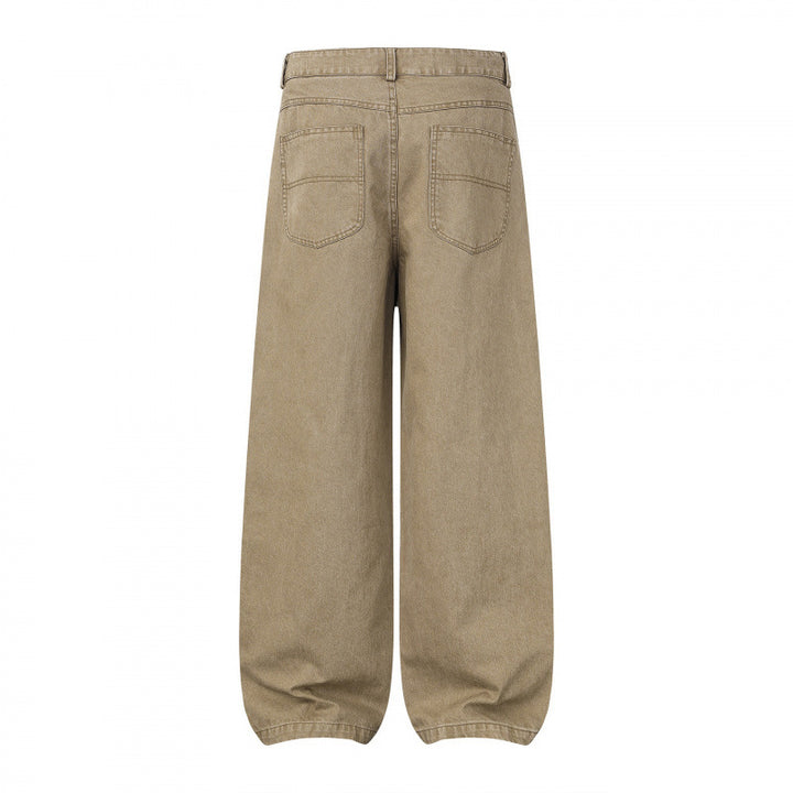 Damen Weite Highwaist Balloon-Jeanshose aus robustem Denim mit elastischem Knöchelsaum Echo Archiv