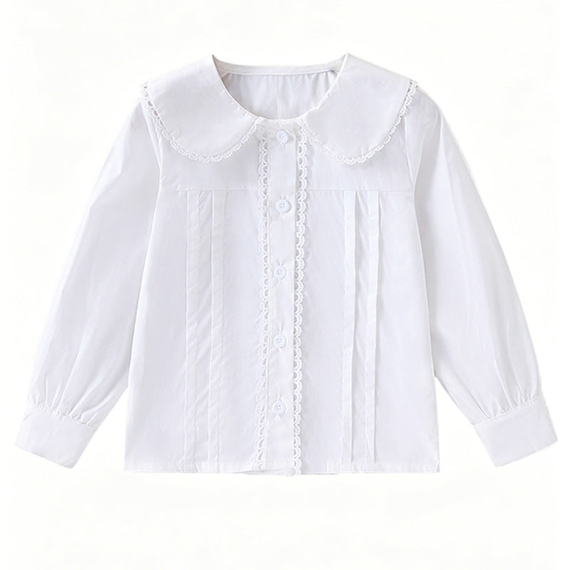 Mädchen Bluse mit Rüschendetails und klassischem Kragen Echo Archiv