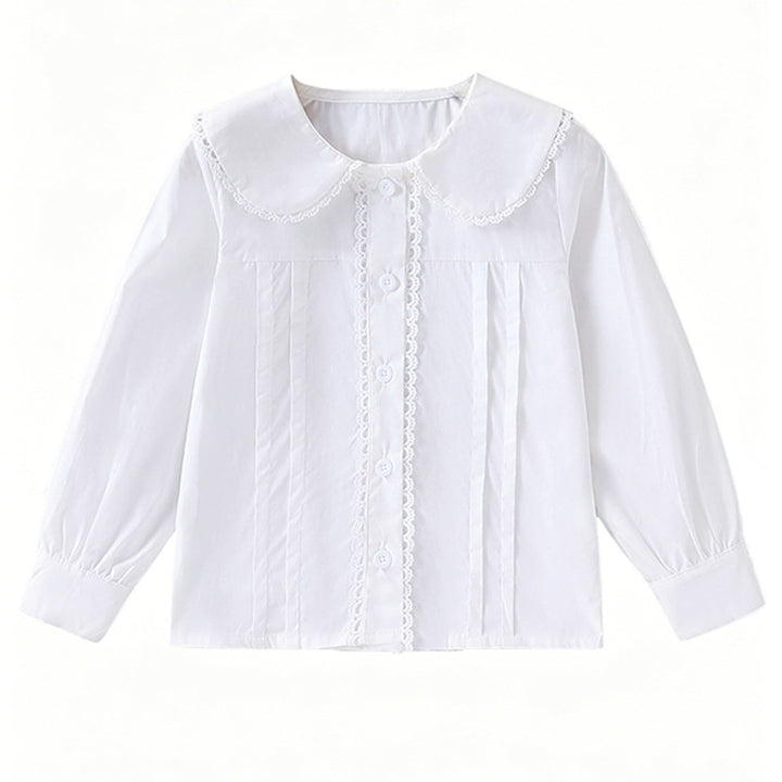 Mädchen Bluse mit Rüschendetails und klassischem Kragen Echo Archiv