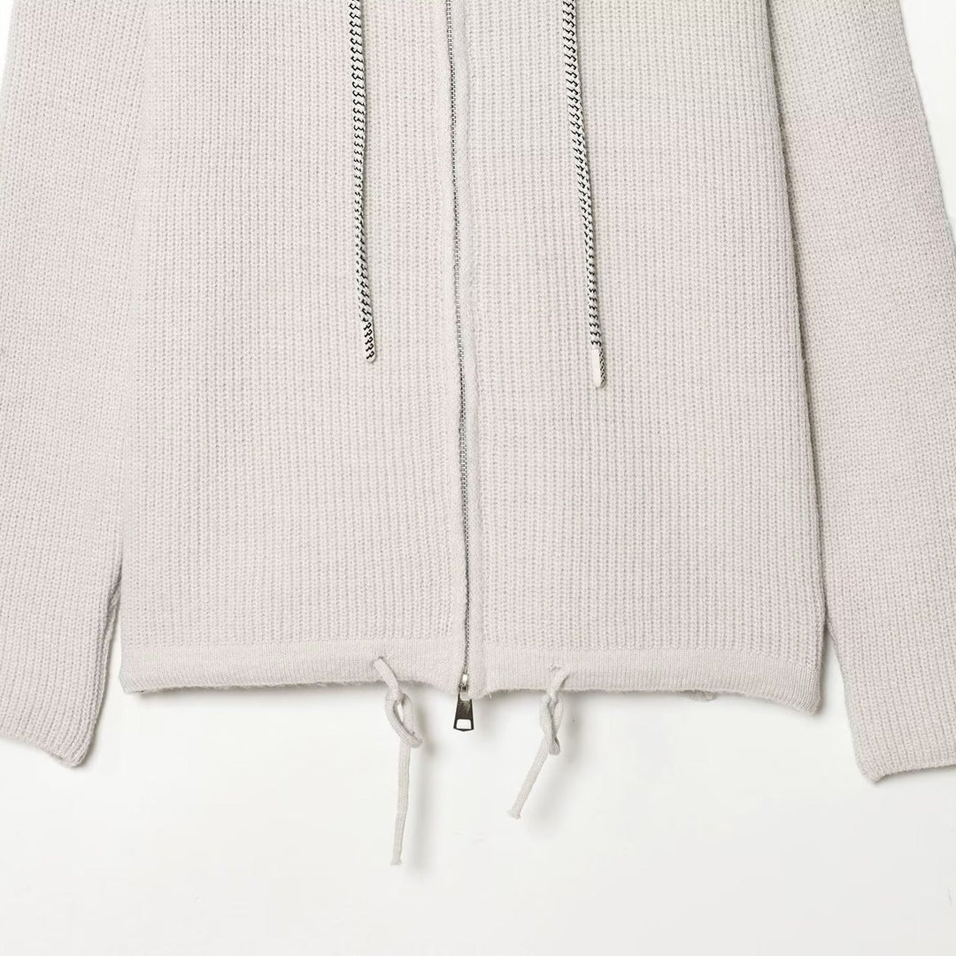 Damen Grobstrick-Kapuzenjacke mit Reißverschluss und Kordelzug Echo Archiv
