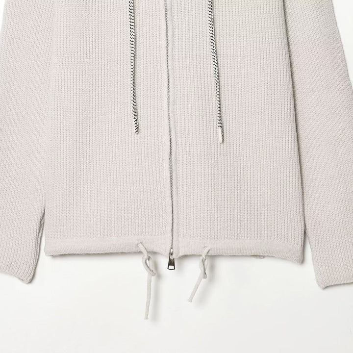 Damen Grobstrick-Kapuzenjacke mit Reißverschluss und Kordelzug Echo Archiv
