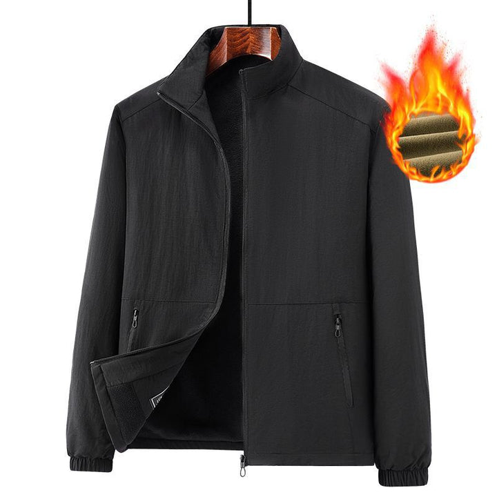 Herren Leichte windabweisende Fleecejacke mit Stehkragen und Reißverschlusstaschen Echo Archiv