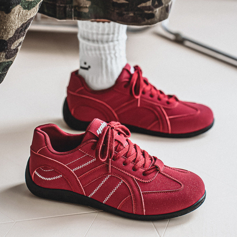 Herren retro-inspirierte Low-Top Freizeit-Sneaker mit Wildlederoptik, gepolstertem Knöchelkragen und griffiger Gummilaufsohle – Norré