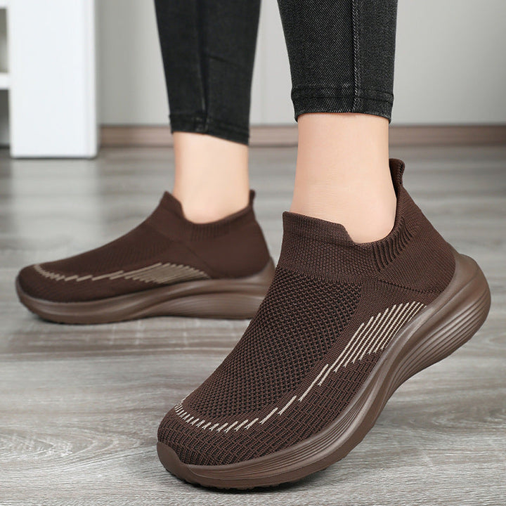 Damen Bequeme und atmungsaktive Slip-On Sneakers mit nahtloser Strick-Oberfläche Echo Archiv