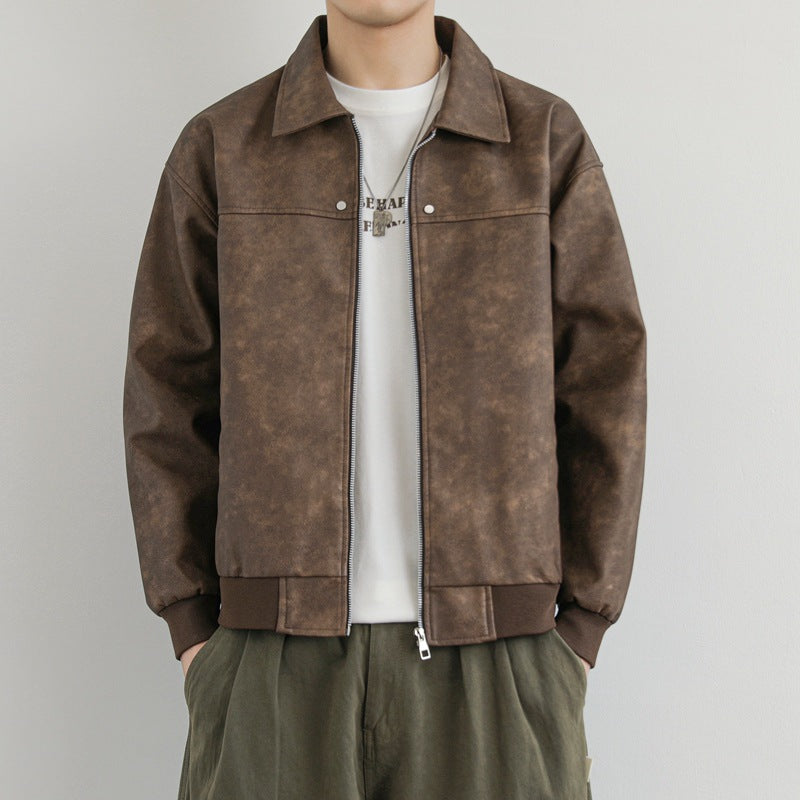 Herren Modische und bequeme Wildlederjacke Echoarchiv