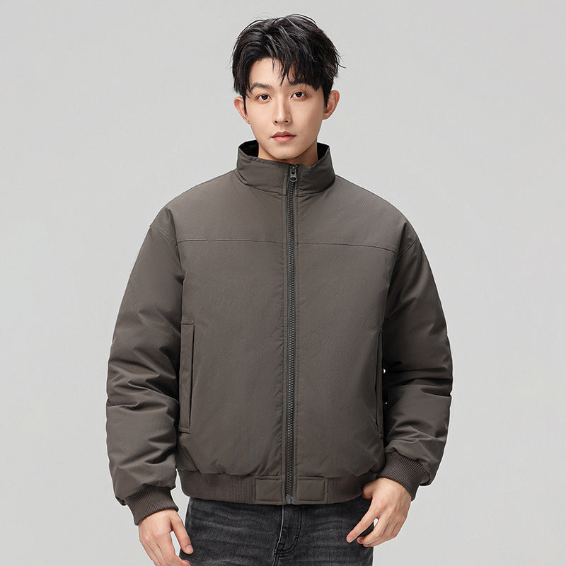Herren stylische Bomberjacke mit hohem Kragen und seitlichen Taschen Echoarchiv