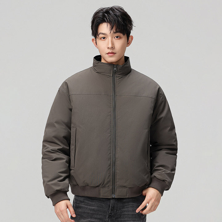 Herren stylische Bomberjacke mit hohem Kragen und seitlichen Taschen Echoarchiv