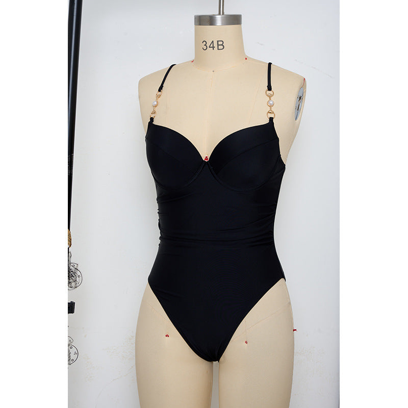 Damen Einteiler Badeanzug mit elegantem Bustier-Design und verstellbaren Trägern Echo Archiv