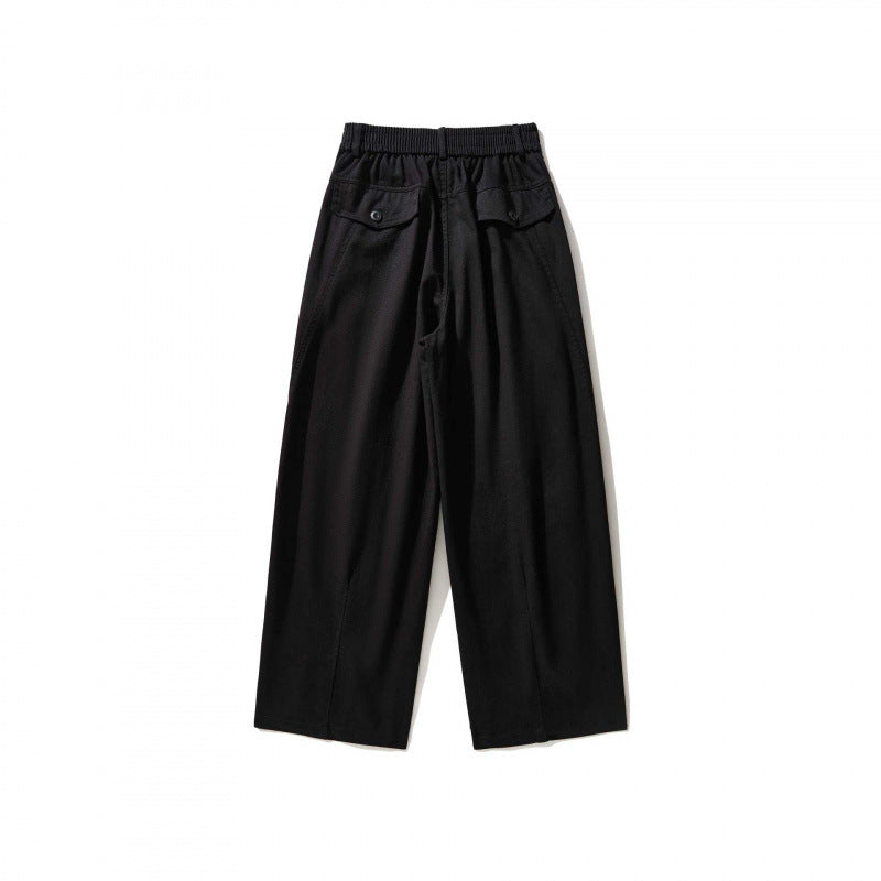 Damen Weite Bundfaltenhose mit hohem Bund und geradem weitem Bein Echo Archiv