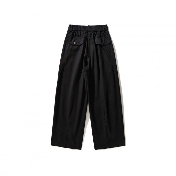Damen Weite Bundfaltenhose mit hohem Bund und geradem weitem Bein Echo Archiv