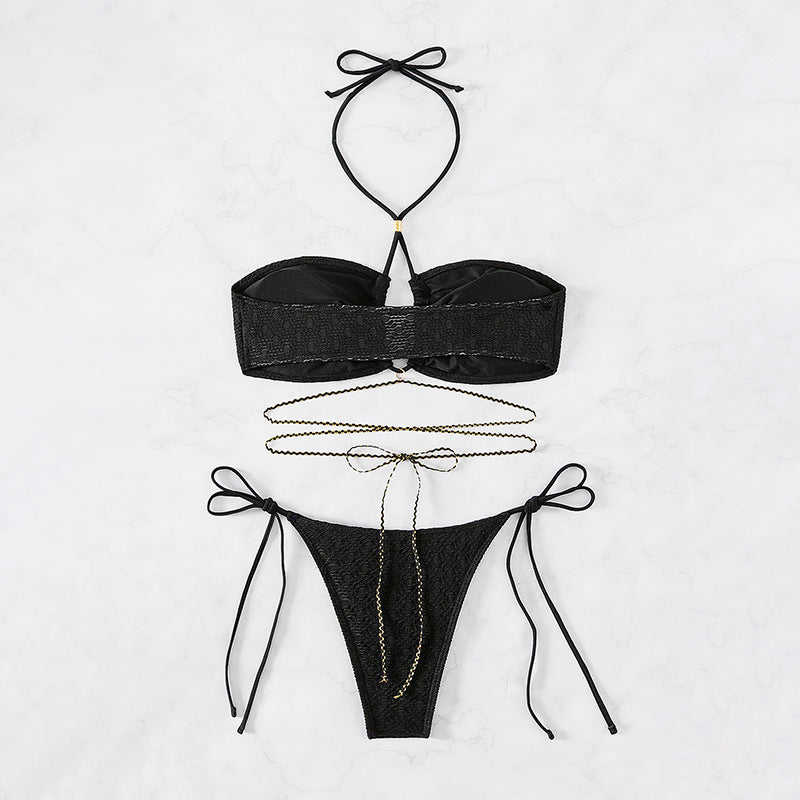 Damen Bandeau-Bikini mit raffinierten Bindebändern und eleganten Details Echo Archiv