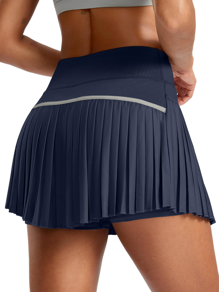 Damen Sportlicher Plisseerock mit integrierten Shorts Echo Archiv