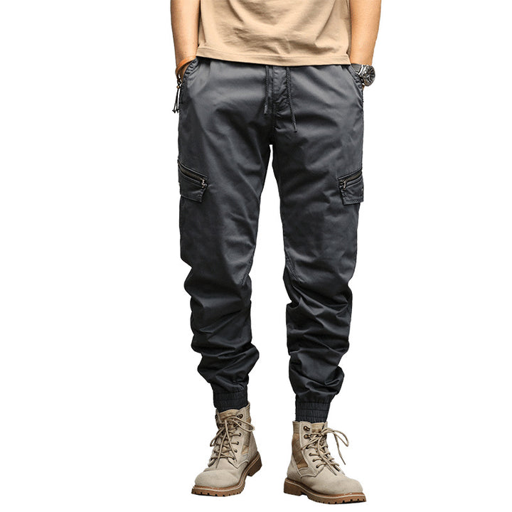 Herren leichte Cargo-Hose mit elastischem Bund und multifunktionalen Taschen Echoarchiv