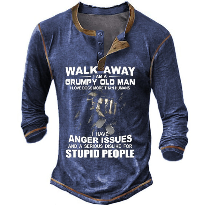 Herren Langarmshirt mit originellem Spruchdesign Echoarchiv