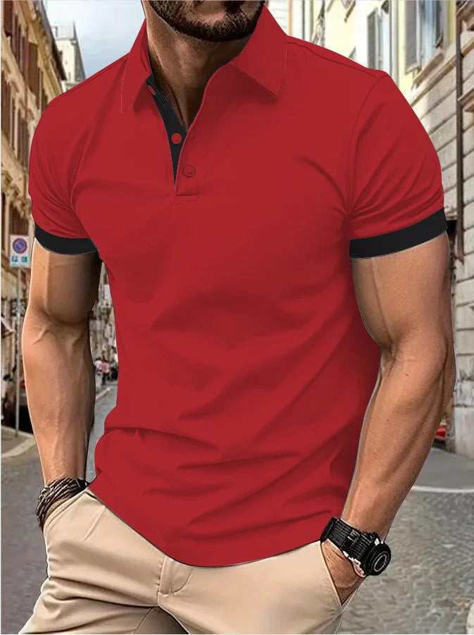 Herren Poloshirt mit modischem Kontrastdetail Echoarchiv