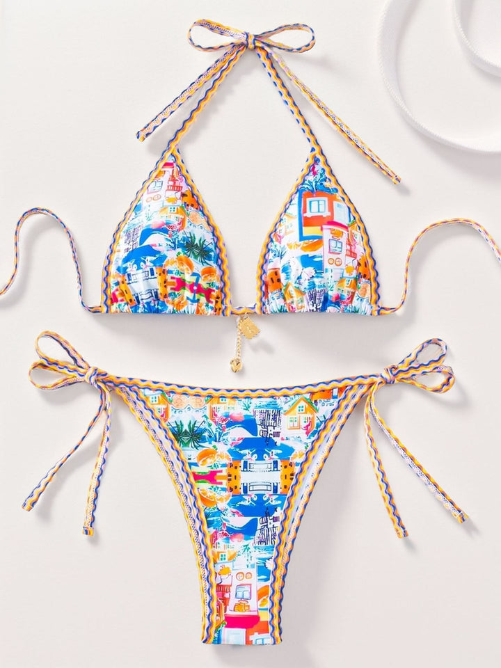 Damen Triangel-Bikini mit verstellbaren Bändern und elegantem Detail Echo Archiv