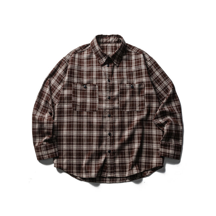Herren Boxy-Karo-Workshirt aus weichem Flanell mit Doppelbrusttaschen Echo Archiv