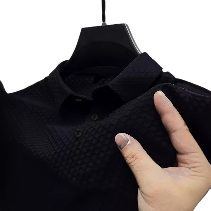 Herren strukturiertes Performance Button-Up-Shirt Echoarchiv