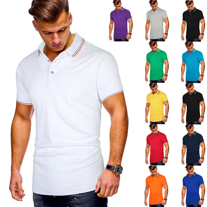Herren Poloshirt mit Echoarchivrnen Akzenten Echoarchiv
