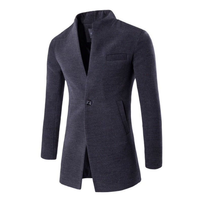 Herren elegante Wolljacke mit modernem Stehkragen Echoarchiv