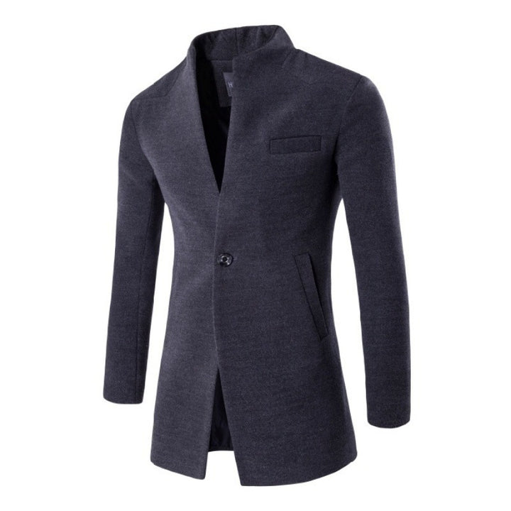 Herren elegante Wolljacke mit modernem Stehkragen Echoarchiv