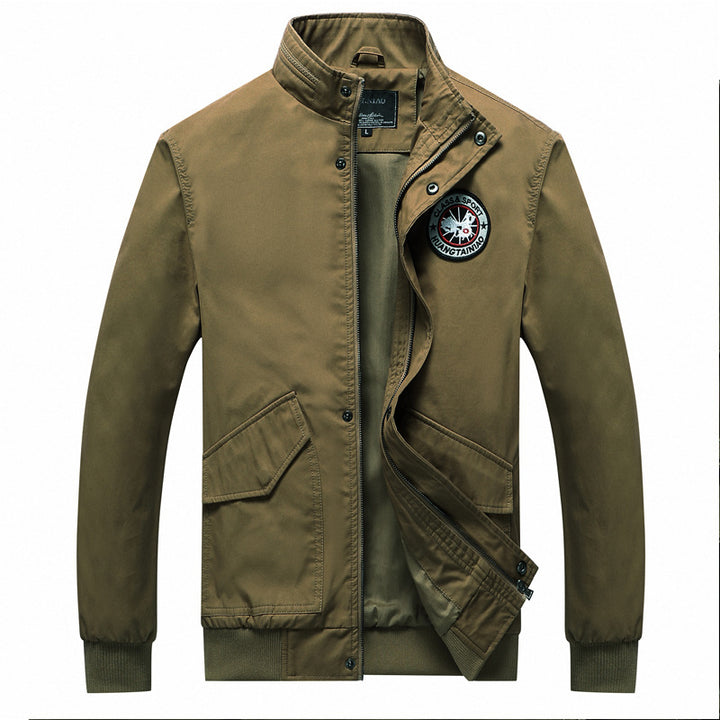 Herren Übergangsjacke im Field‑Bomber‑Mix mit Stehkragen und Multifunktions‑Pattentaschen Echo Archiv