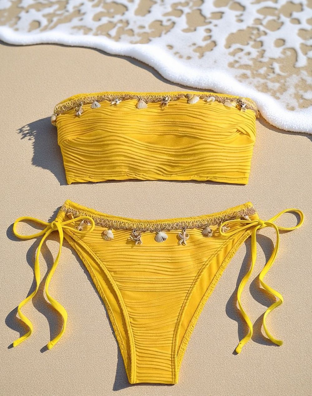 Damen Bandeau-Bikini mit raffinierten Muschel-Details Echo Archiv