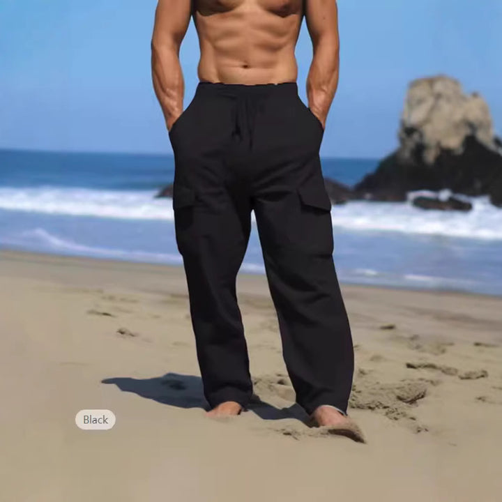 Herren Bequeme Cargo-Hose mit praktischem Kordelzug und seitlichen Taschen Echoarchiv