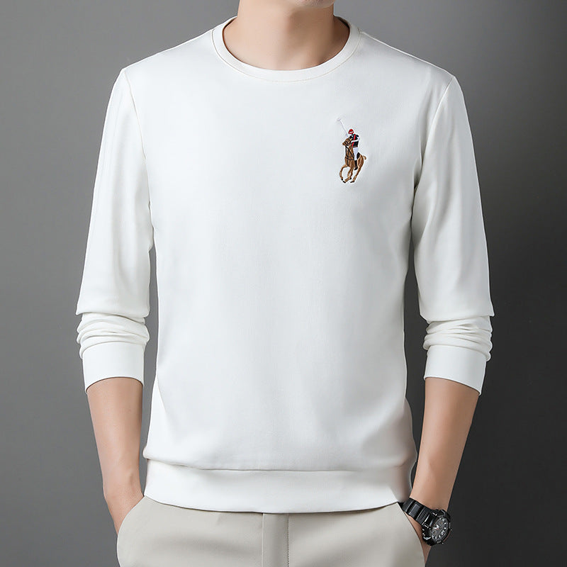 Herren Langarmshirt mit hochwertiger Stickerei Echoarchiv