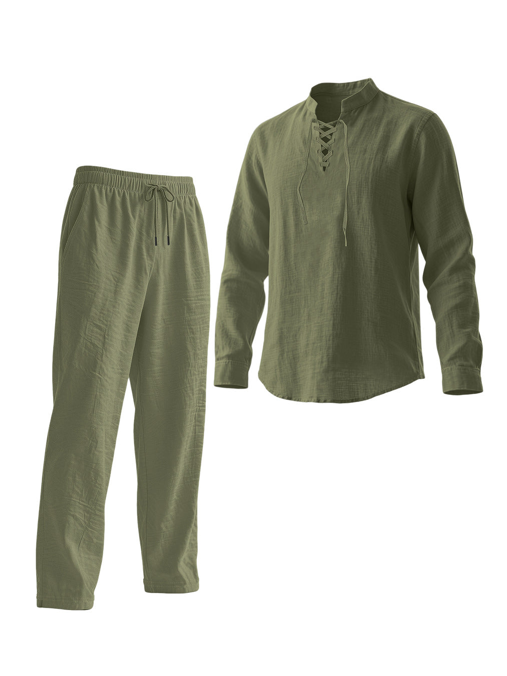 Herren Elegantes Freizeit-Set mit atmungsaktivem Oberteil und bequemen Hosen Echoarchiv