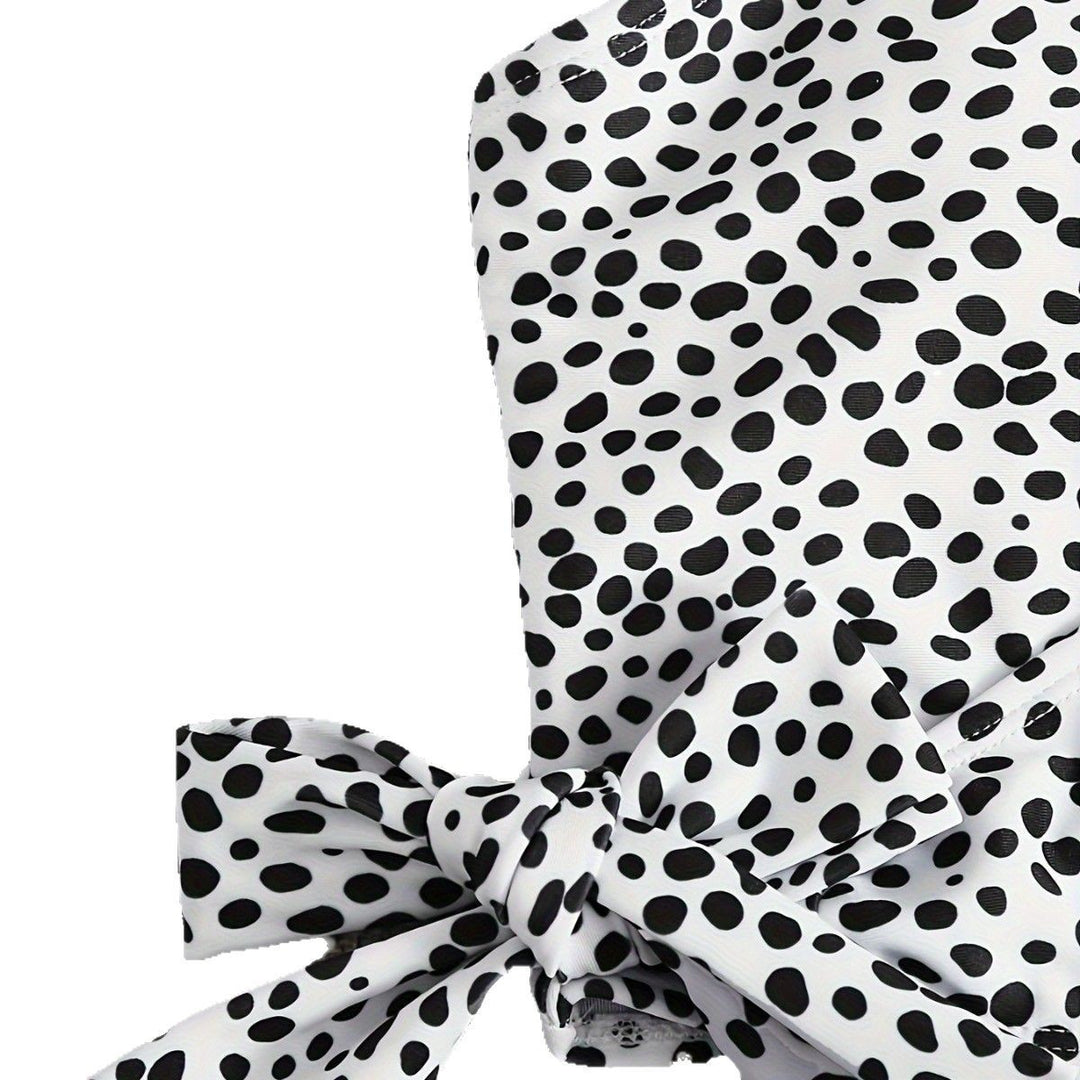 Damen Wickel-Bikini-Set mit hohem Bund und eleganten Polka Dots Echo Archiv