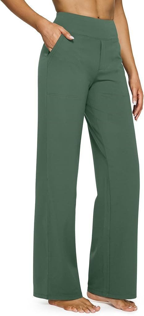 Damen nan weit geschnittene Palazzo-Hose mit hochgeschnittenem Komfortbund und Eingrifftaschen Echo Archiv