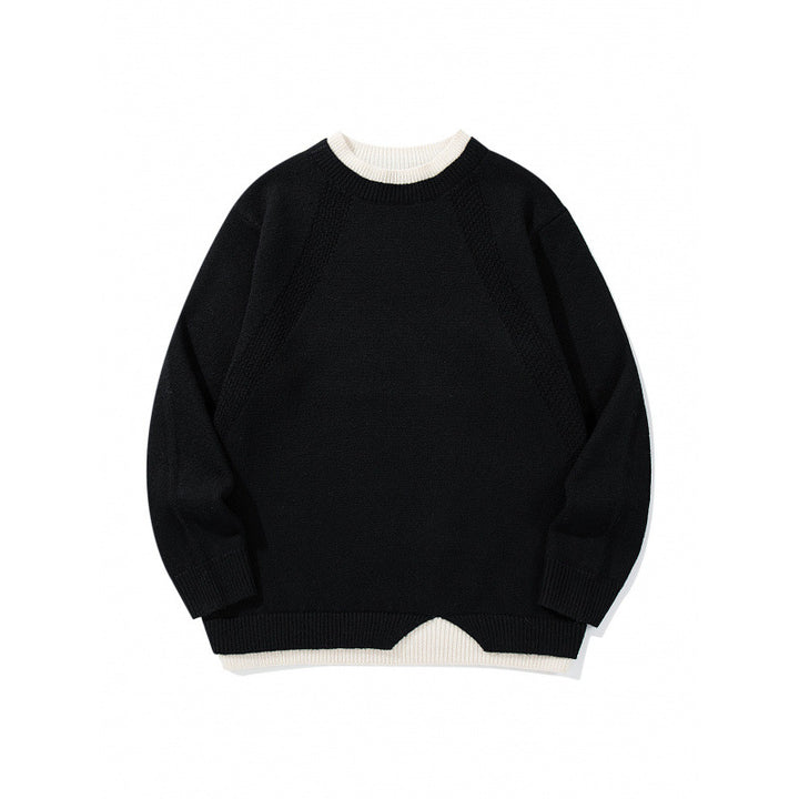 Unisex Feinstrickpullover mit Raglannaht und dreieckigem Saumbesatz Echo Archiv