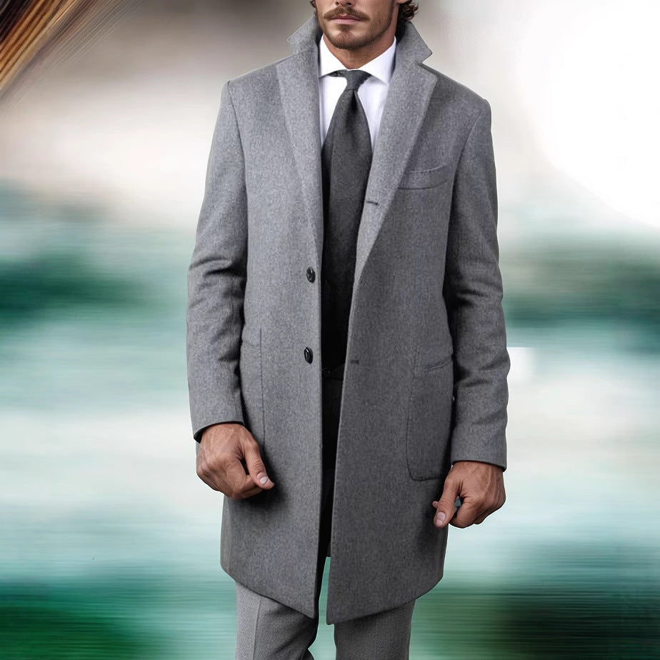 Herren modischer und eleganter Slim-Fit Mantel Echoarchiv