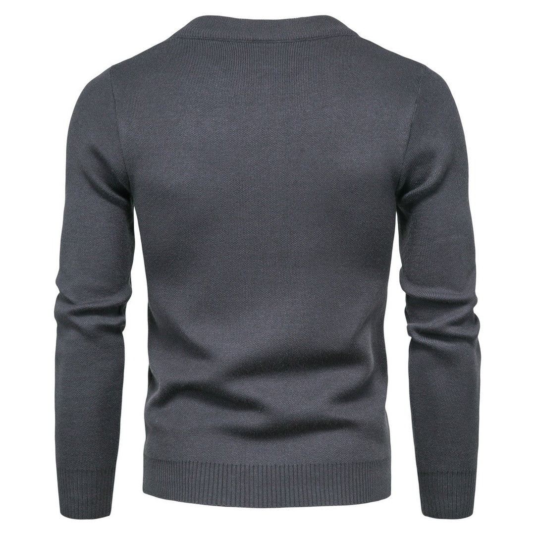 Herren stylische Strickjacke mit modernem Zipper und hohem Kragen Echoarchiv