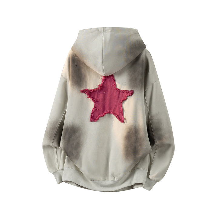 Unisex Oversize Kapuzenpullover mit handschriftlichem Grafik-Print, Kängurutasche & geripptem Saum Echoarchiv