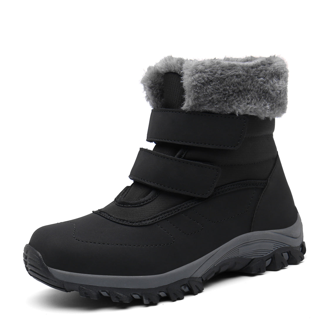 Damen Warme Winterstiefelette mit Teddyfutter und Klettverschluss Echo Archiv