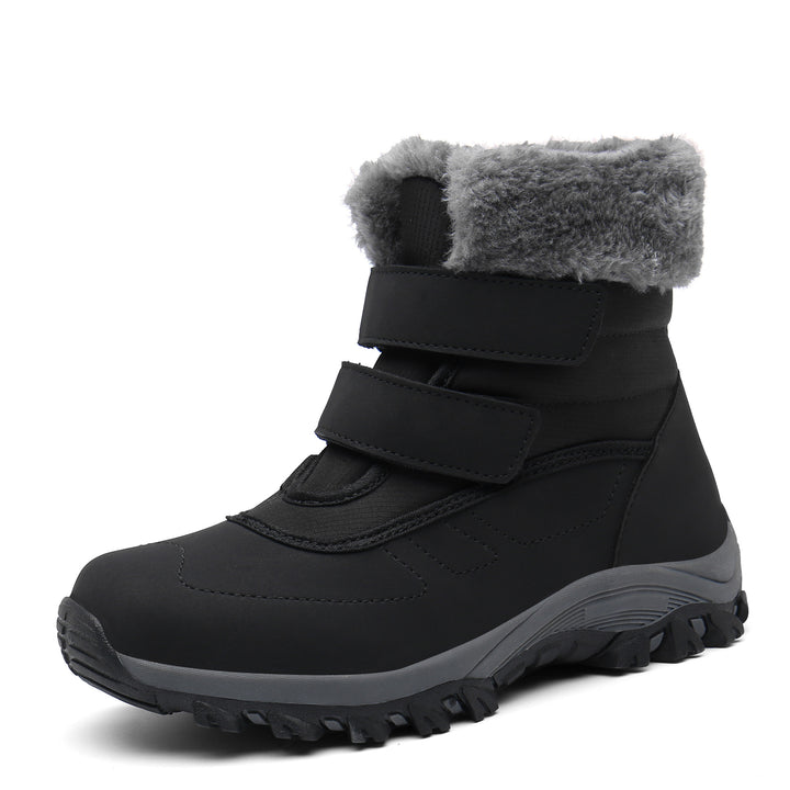 Damen Warme Winterstiefelette mit Teddyfutter und Klettverschluss Echo Archiv