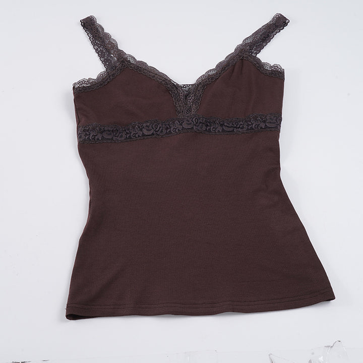 Damen Spitzen-Trägertop mit elegantem Design und zarten Rüschen Echo Archiv