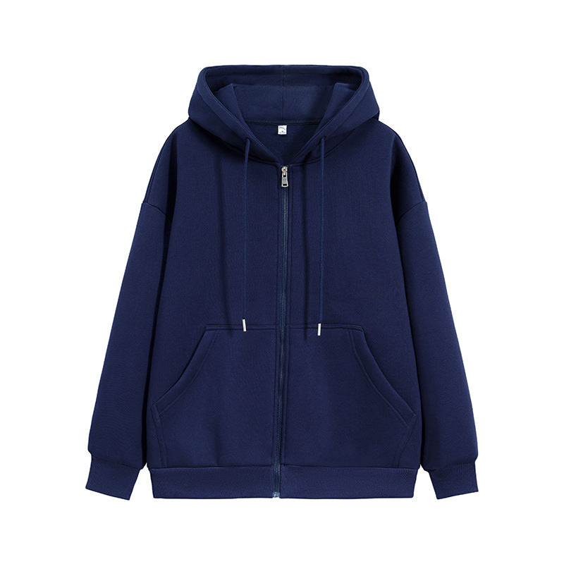 Unisex Oversize Kapuzen-Sweatjacke mit durchgehendem Reißverschluss, Kängurutaschen und gerippten Bündchen Echo Archiv