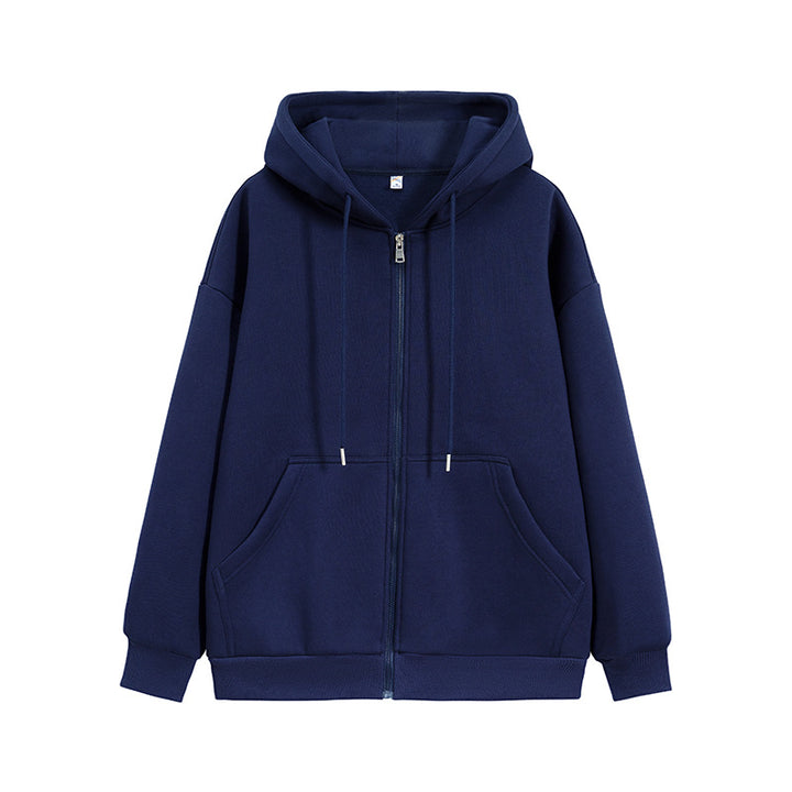 Unisex Oversize Kapuzen-Sweatjacke mit durchgehendem Reißverschluss, Kängurutaschen und gerippten Bündchen Echo Archiv