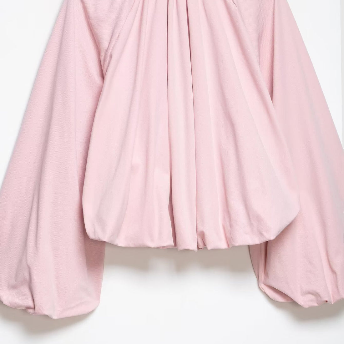 Damen Kurz geschnittene Blousonjacke mit weitem Ballonärmel, Reißverschluss und elastischem Saum Echoarchiv