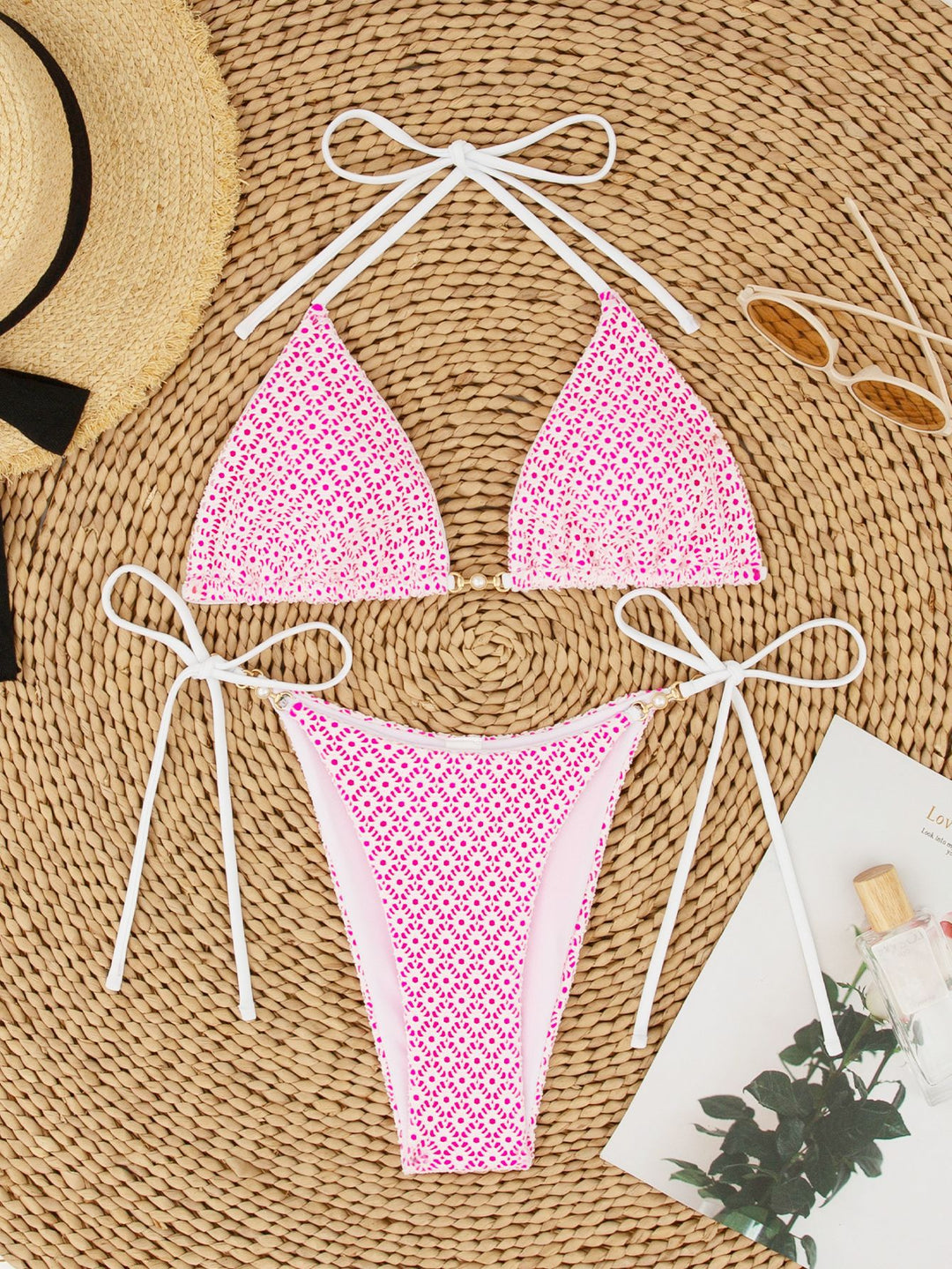 Damen Bikini-Set mit atemberaubendem geometrischem Design und verstellbaren Trägern Echo Archiv
