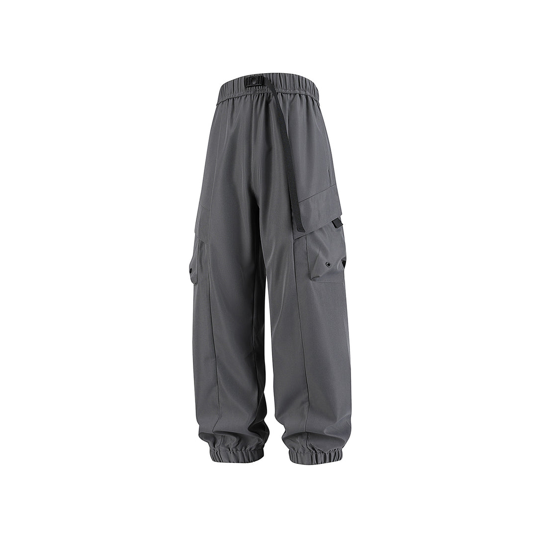 Herren Weite Cargo-Joggerhose mit elastischem Tunnelzugbund, Mehrfachklappentaschen und gerippten Knöcheln Echo Archiv