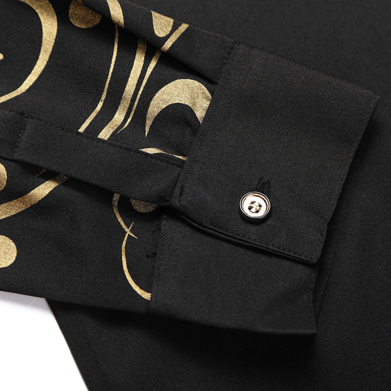 Herren modisches Langarmshirt mit floralem Design Echoarchiv