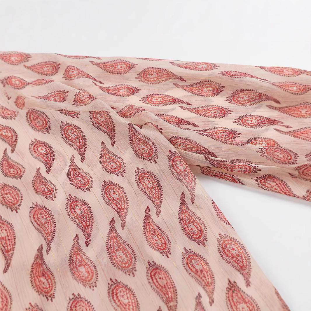 Damen Chiffonbluse mit Volantkragen und Paisley‑Print Echo Archiv