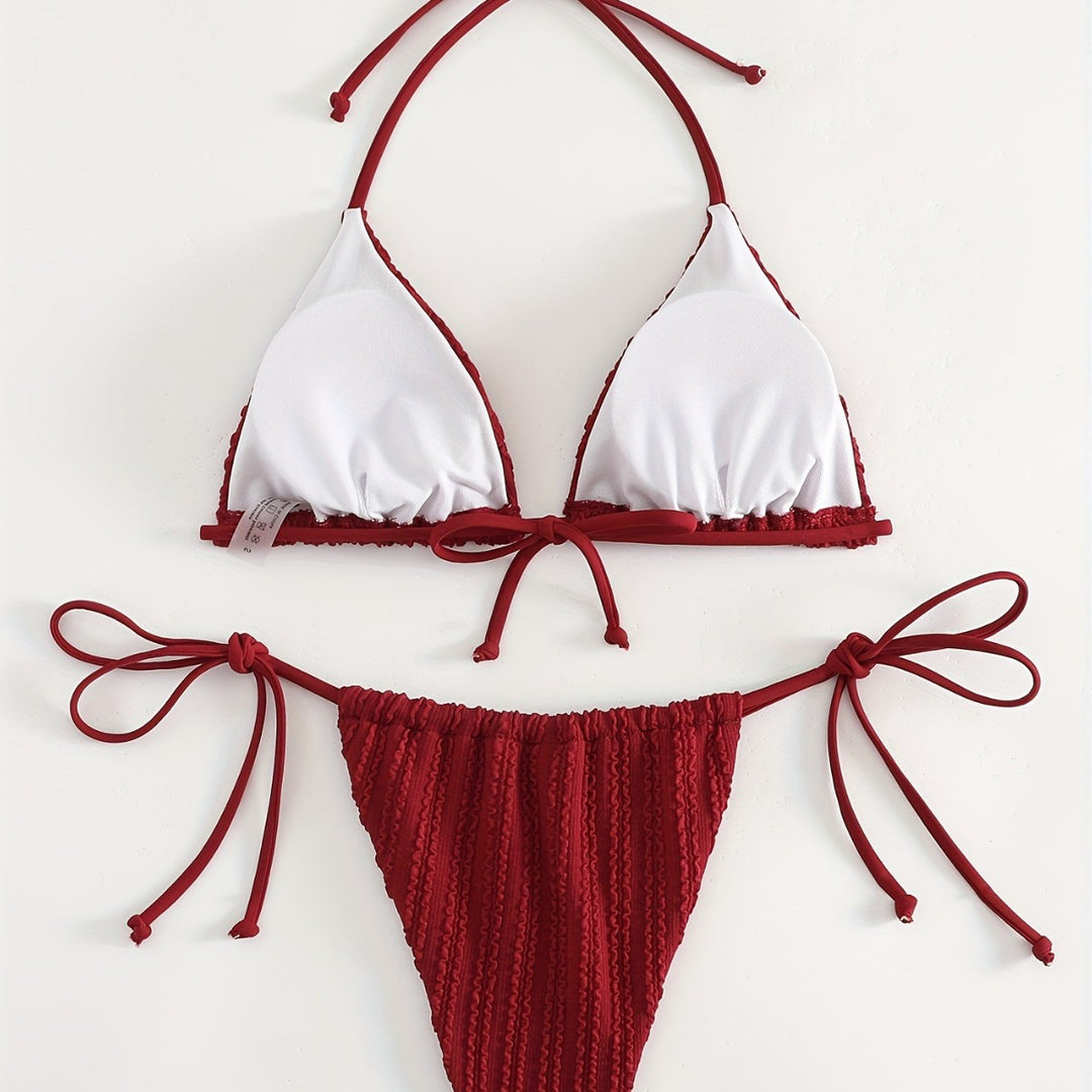 Damen Triangel-Bikini mit raffinierten Rüschen Echo Archiv