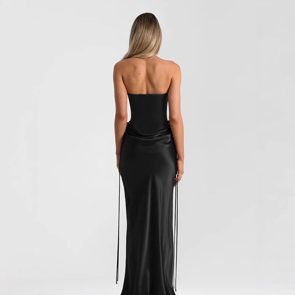 Damen Maxikleid mit elegantem Schnitt und raffinierten Drapierungen Echo Archiv