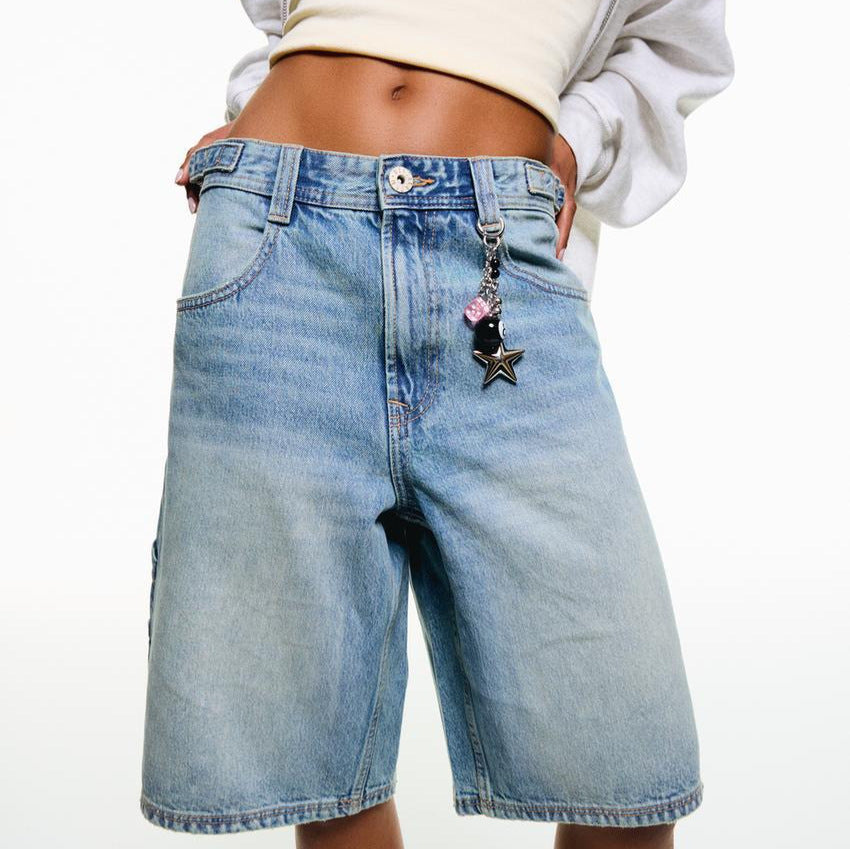 Damen Denim-Shorts mit lässigem Schnitt und mittlerer Leibhöhe Echoarchiv